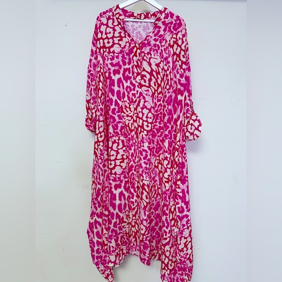 Dresses & Skirts - PINK PRINT MAXI DRESS